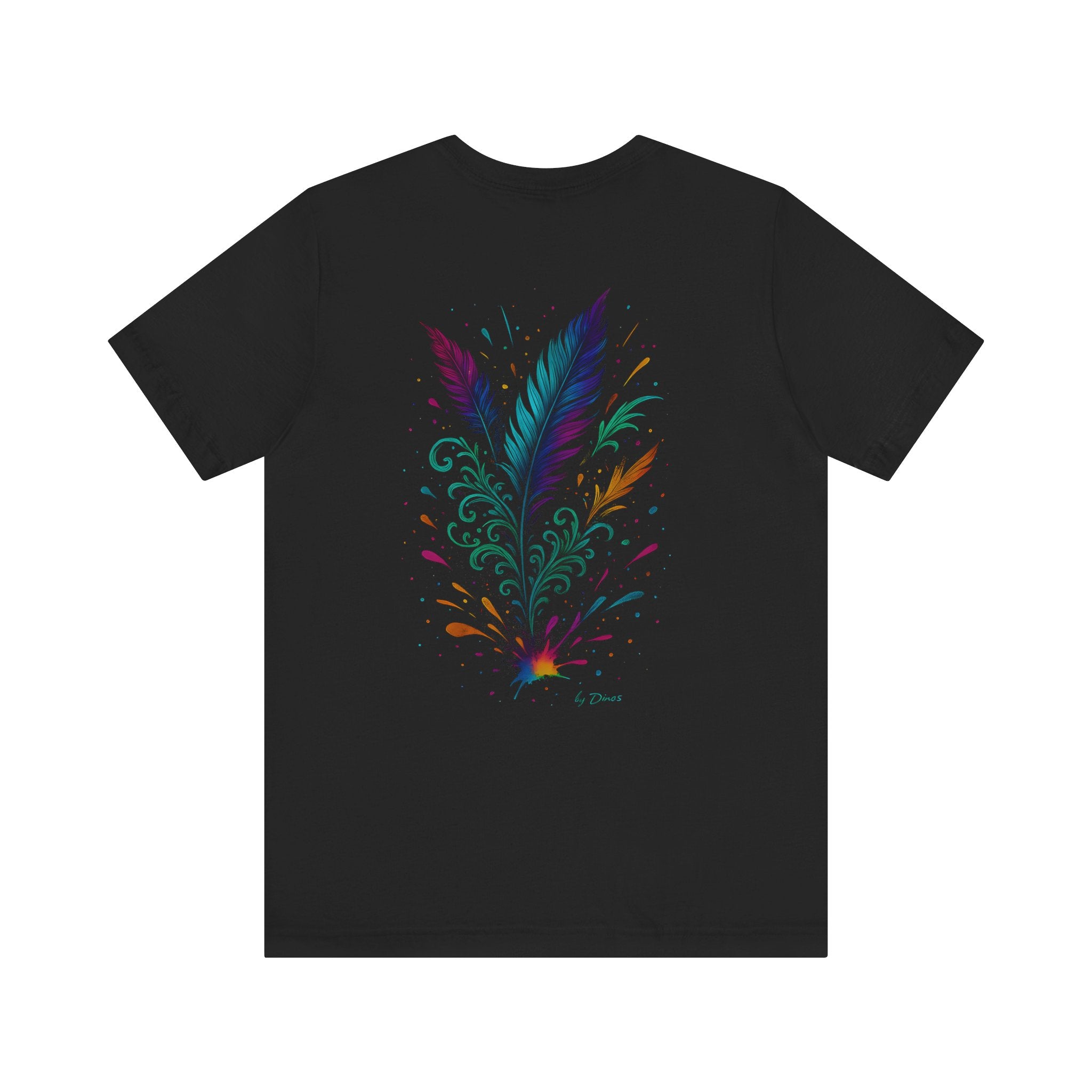 DINOS Masked Art Tee, Unisex Graphic Shirt, Festival Outfit, Boho Style Top, Carnival Celebration T-Shirt - DINOS FASHION