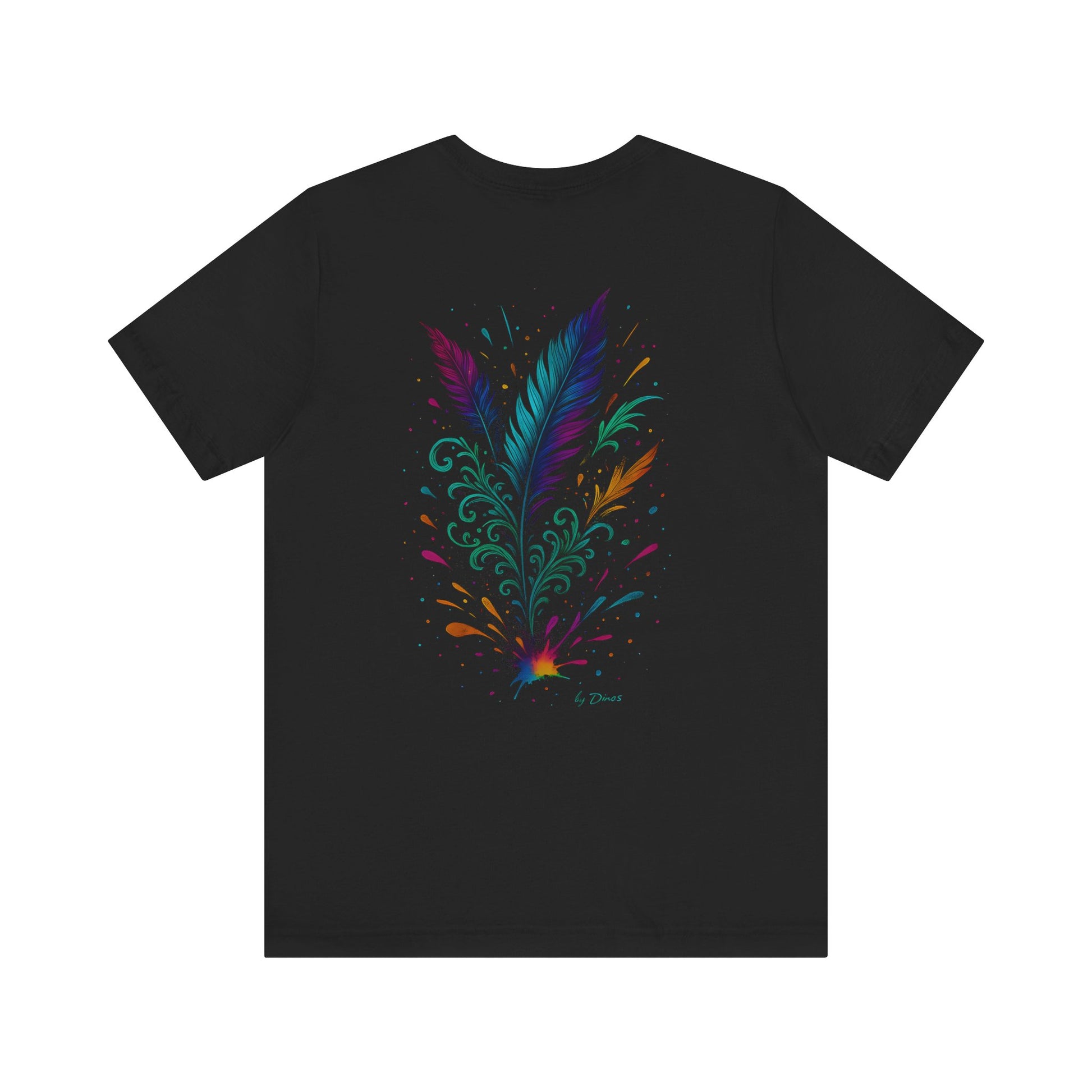 DINOS Masked Art Tee, Unisex Graphic Shirt, Festival Outfit, Boho Style Top, Carnival Celebration T-Shirt - DINOS FASHION