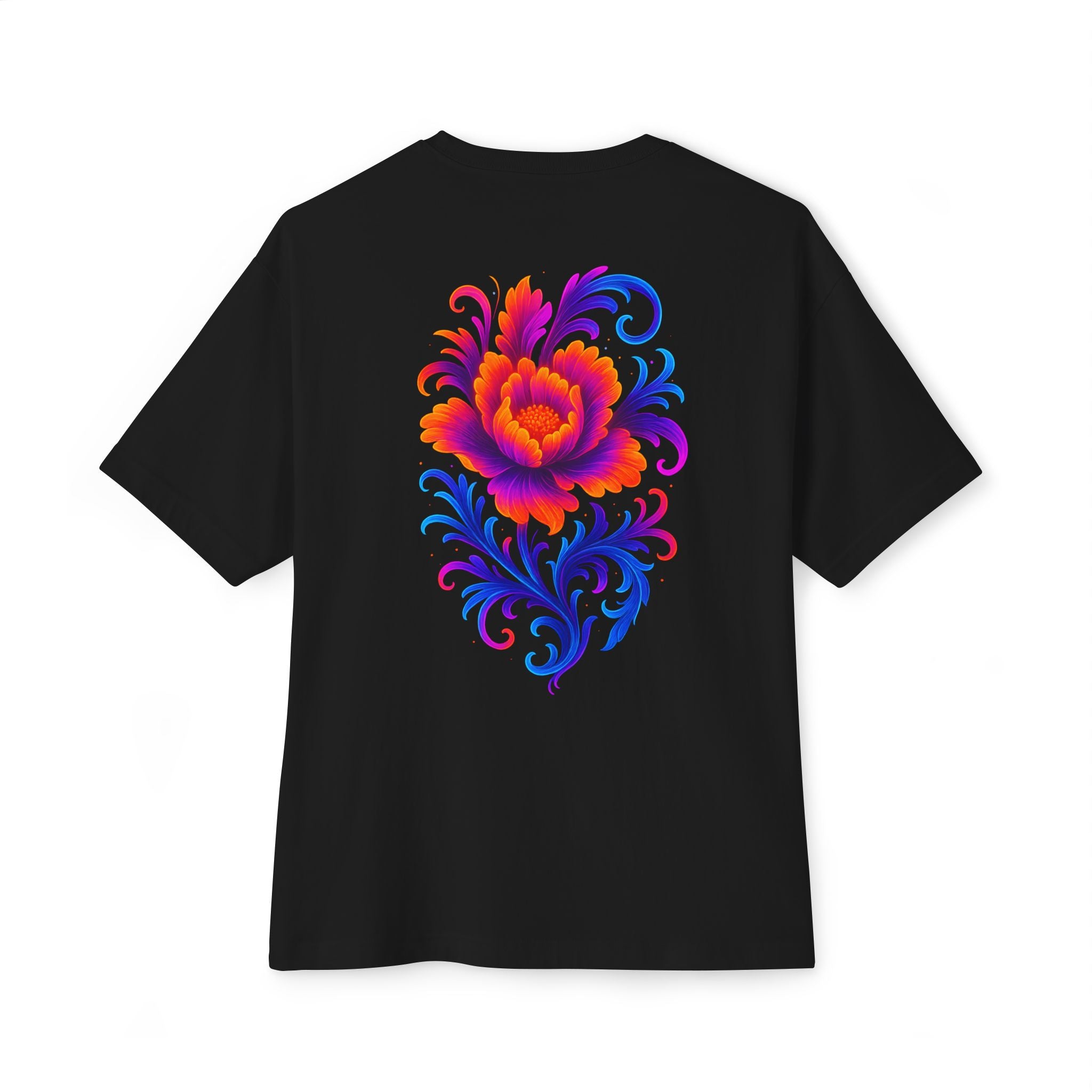 Image of Mystic CATOversized Tee | Dual-Sided Unisex T-Shirt | Tattoo-Inspired Neon Art | Festival Streetwear | Gift for Art Lovers - DINOS FASHION