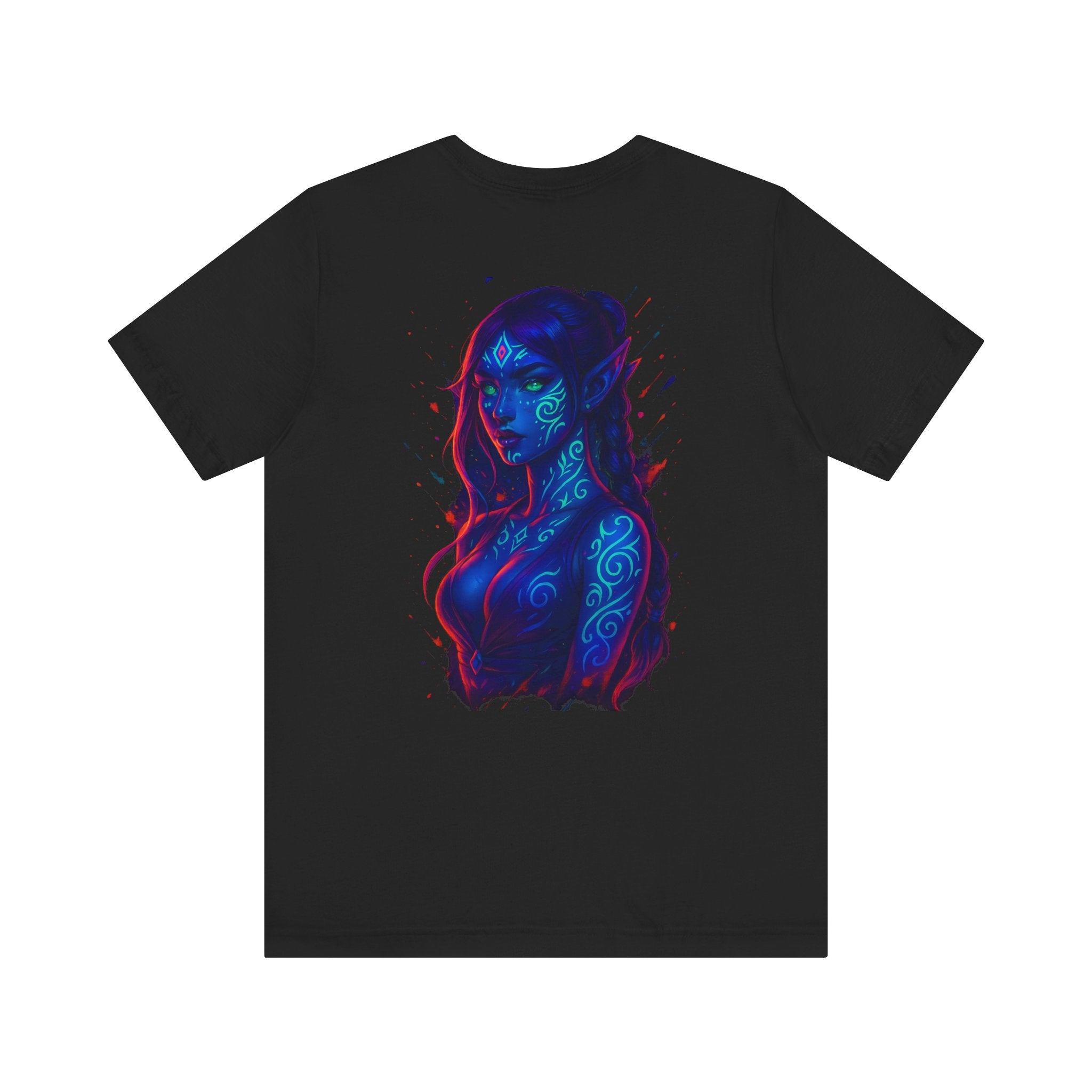 Image of Vibrant Fantasy Double-Sided Tee | Unisex Graphic T-Shirt | Colorful Art Design | Gift for Fantasy Lovers | Festival Streetwear - DINOS FASHION