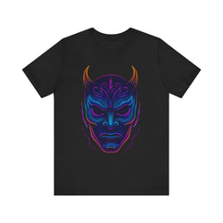Image of DINOS Demon Mask Graphic T-Shirt – Flat Front View