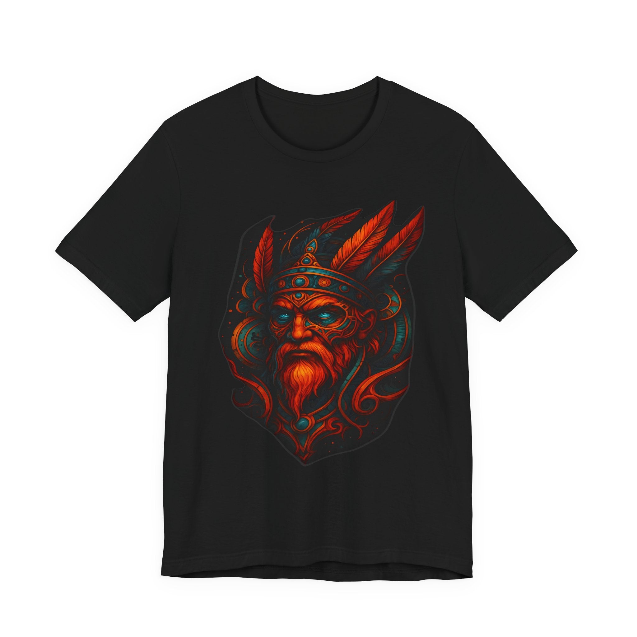 Viking Warrior Graphic Tee, Unisex Jersey T-Shirt, Norse Mythology Shirt, Casual Wear, Gift for Men and Women - DINOS FASHION