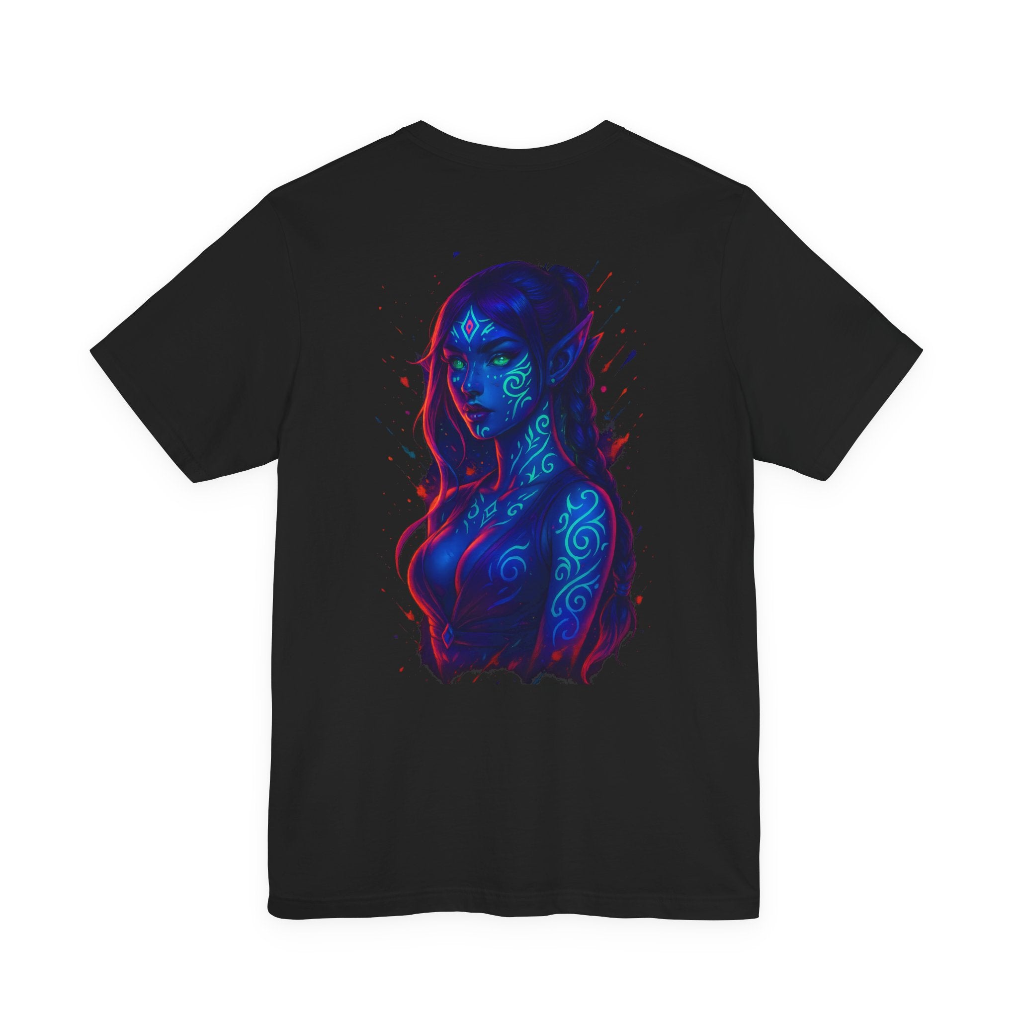 Image of Vibrant Fantasy Double-Sided Tee | Unisex Graphic T-Shirt | Colorful Art Design | Gift for Fantasy Lovers | Festival Streetwear - DINOS FASHION