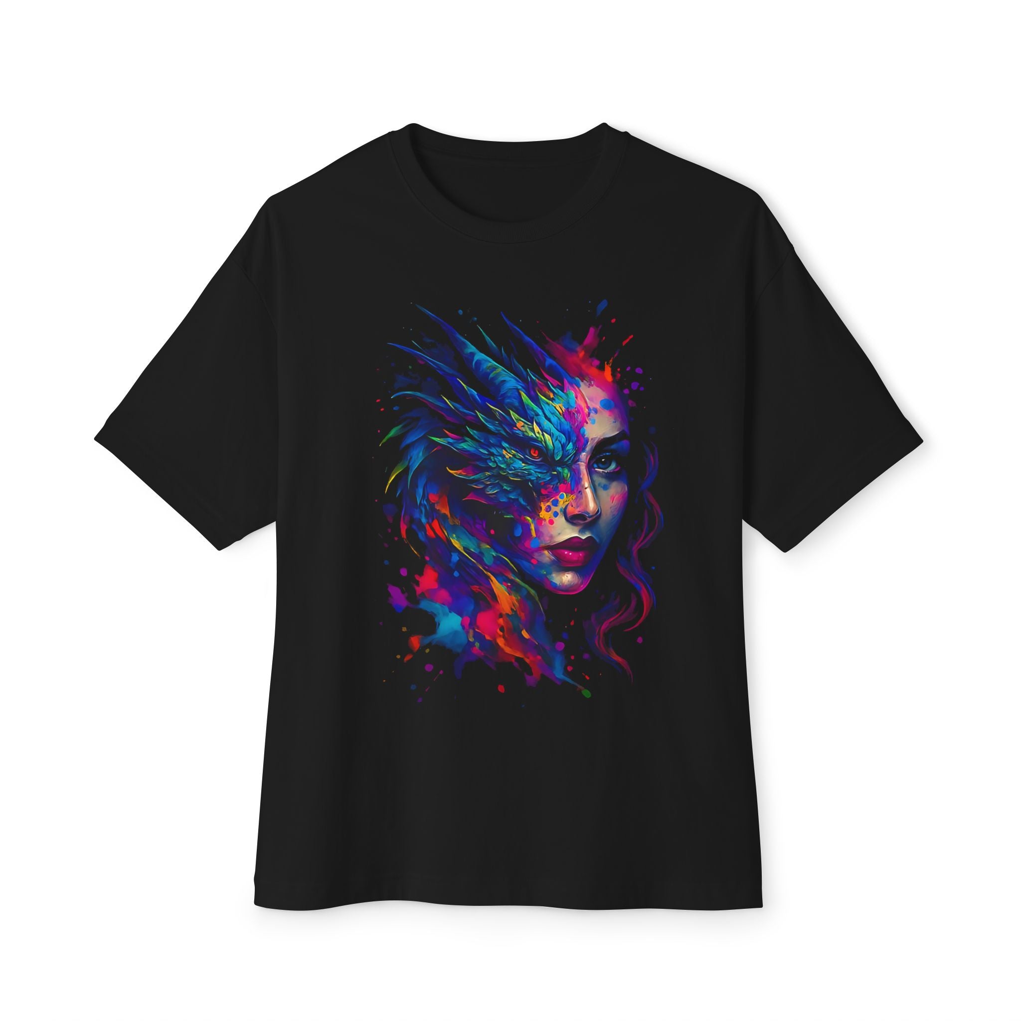 Image of DINOS DRAGFACE Unisex T-Shirt | Bold Graphic Streetwear Tee | Festival Fashion - DINOS FASHION