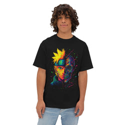 Image of DINOS ANIM001 Oversize Unisex T-Shirt – Model Wearing Front Design
