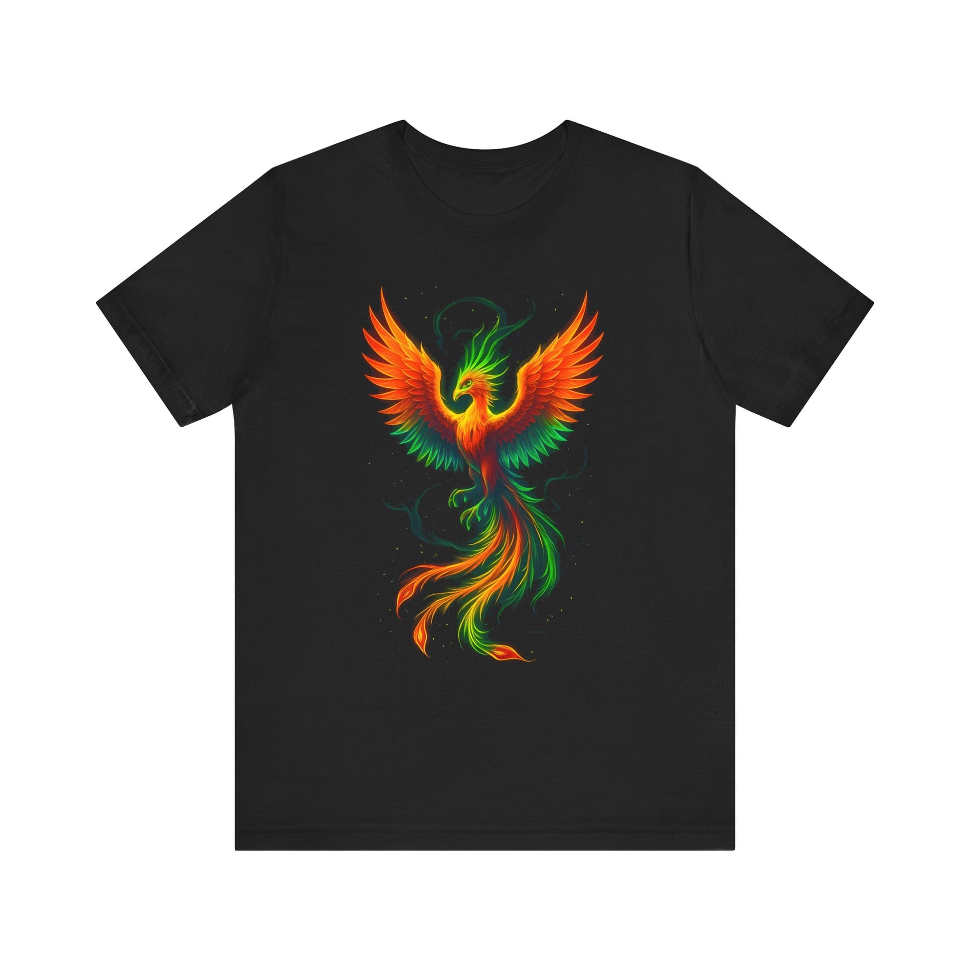 DINOS Phoenix Rising  Cyberpunk T-Shirt | Neon Psychedelic Streetwear Tee | Dinos Fashion - DINOS FASHION