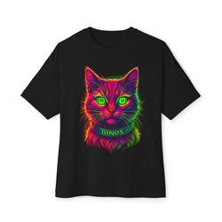 Image of DINOS CAT OVERSIZE Unisex T-Shirt – Flat Lay Front View