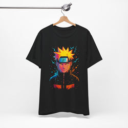 Image of DINOS ANIME STYLE Unisex T-Shirt – Model Wearing Graphic Print