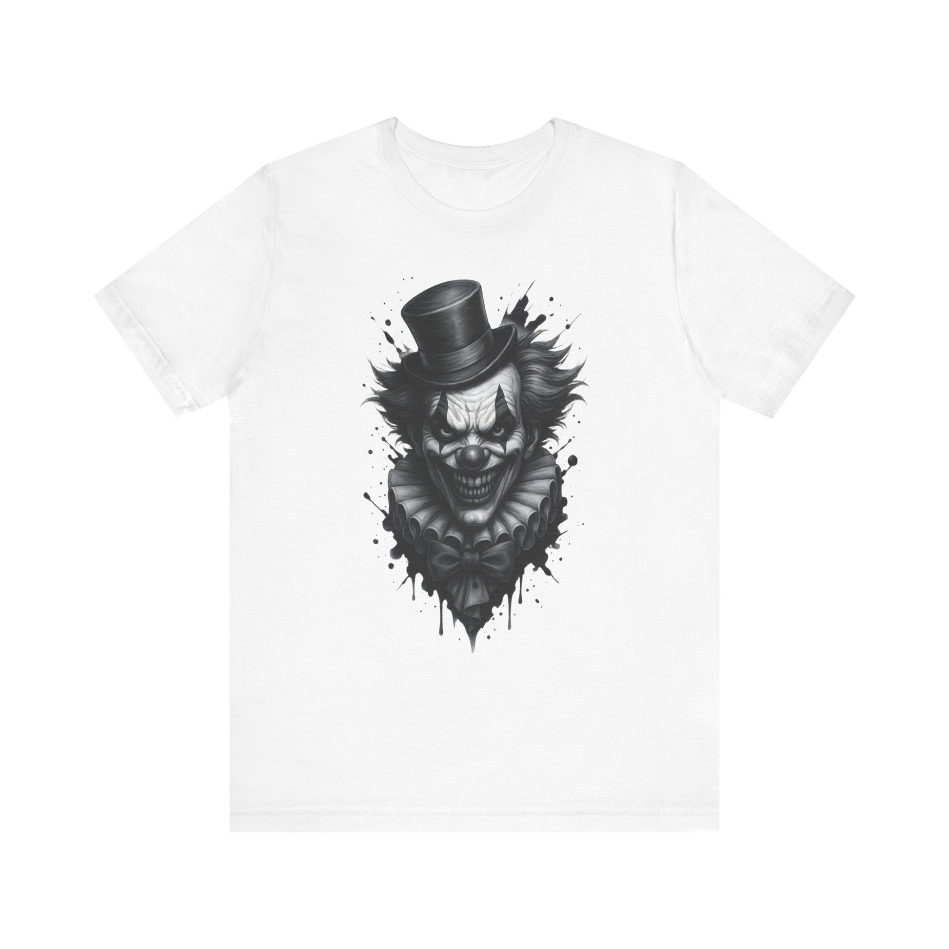Creepy Clown Graphic Tee | Unisex Halloween Shirt | Horror Fan Apparel | Spooky Costume Top | Unique Gift for Him or Her - DINOS FASHION