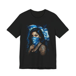 Image of DINOS ISRCHICA Unisex T-Shirt – Model Wearing Front