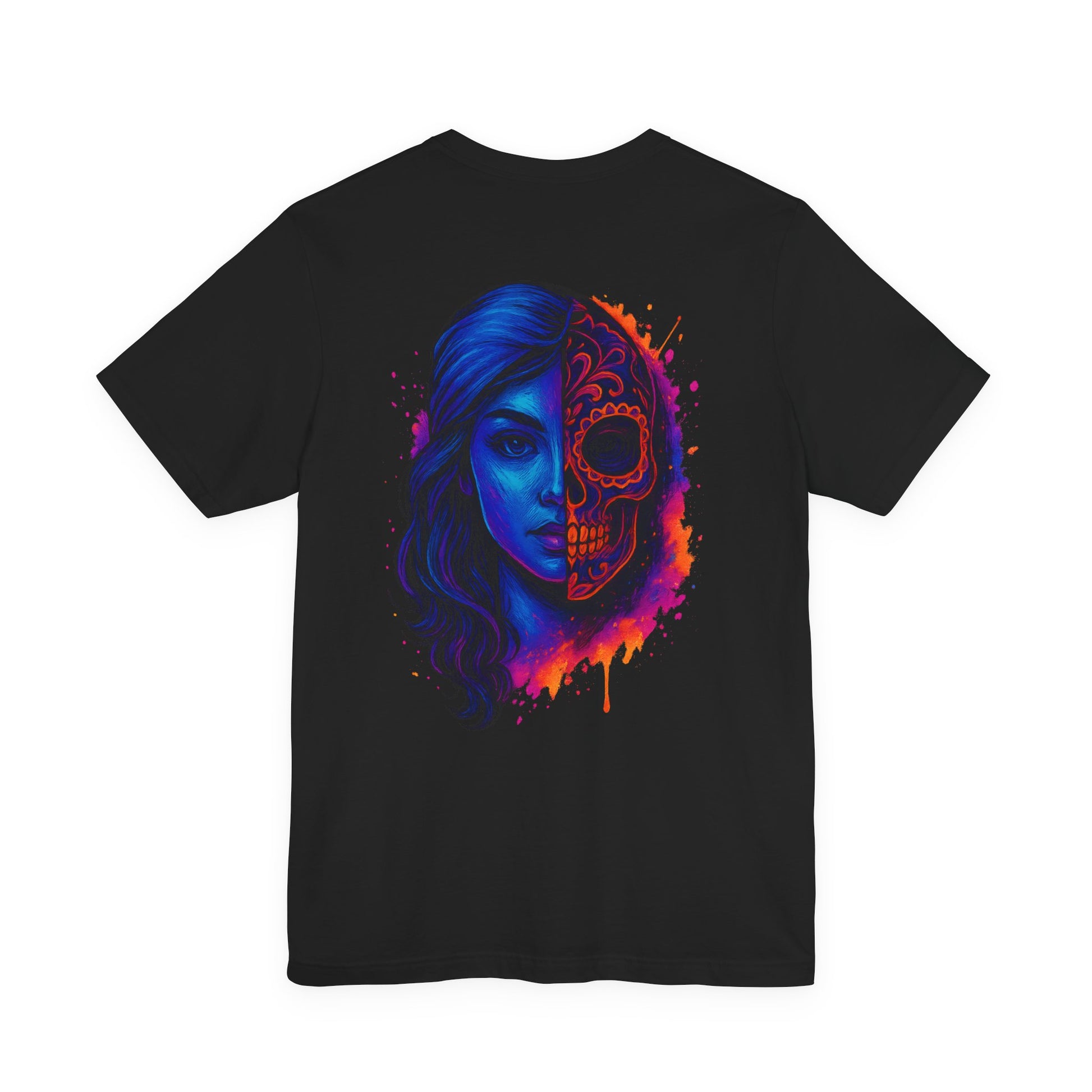 Neon Skull Graphic T-Shirt | Unisex Classic Fit Tee | Vibrant Streetwear | Bold Art Design | Festival Shirt | Gift for Art Lovers - DINOS FASHION