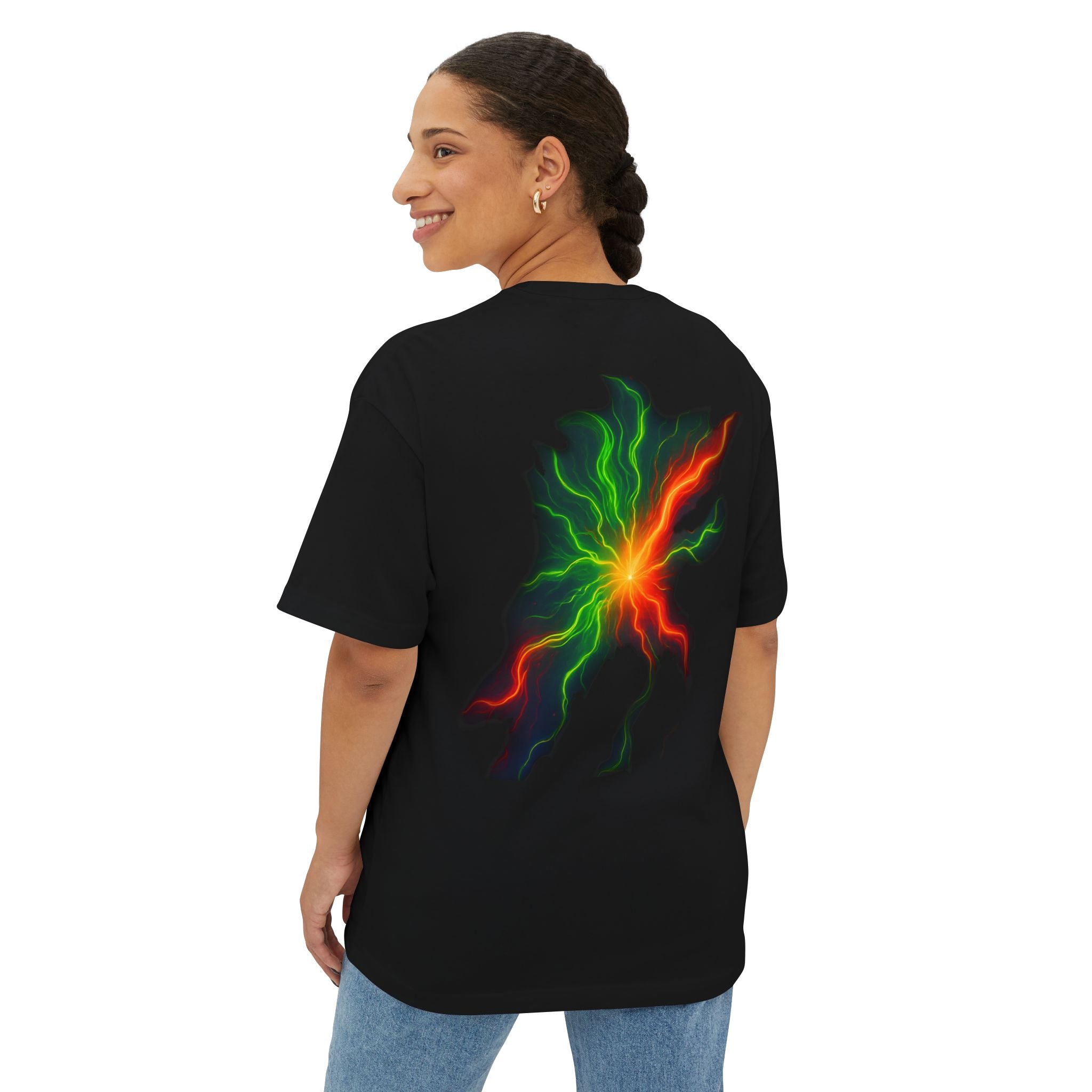 Image of Mystical Vibe Oversized Tee - Unisex Graphic Shirt, Boho T-Shirt, Festival Wear, Casual Outfit, Unique Gift, Statement Apparel - DINOS FASHION