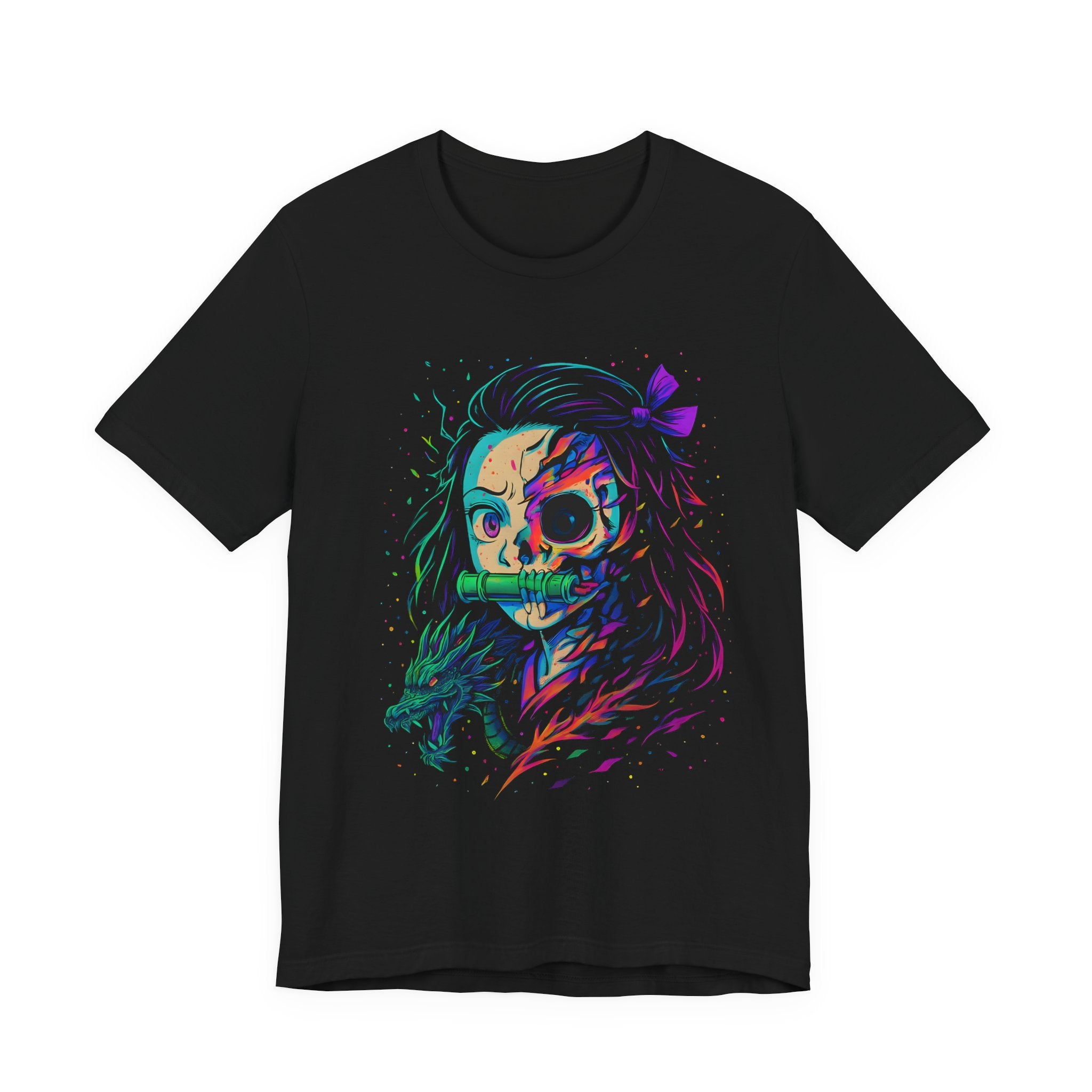 Image of Dinos Anime Skull Tee | Vibrant Unisex Graphic Shirt - DINOS FASHION