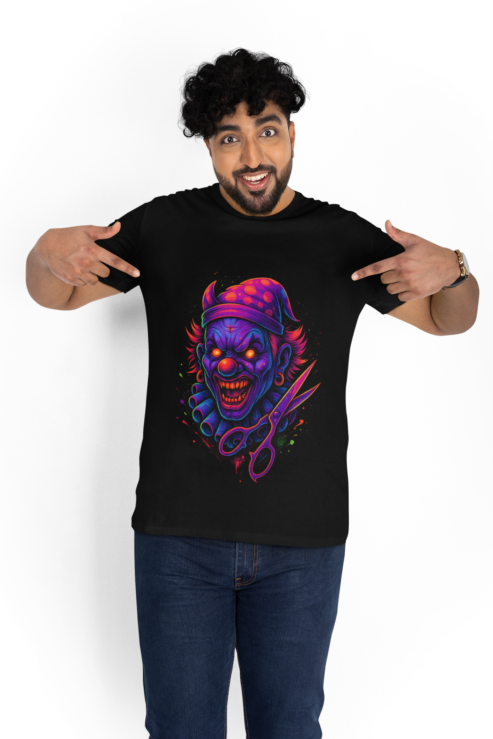 Image of Dinos One-of-One #002 | Dual-Side Neon Art Tee | Oversized Unisex Streetwear | Limited 1/1 Drop - DINOS FASHION