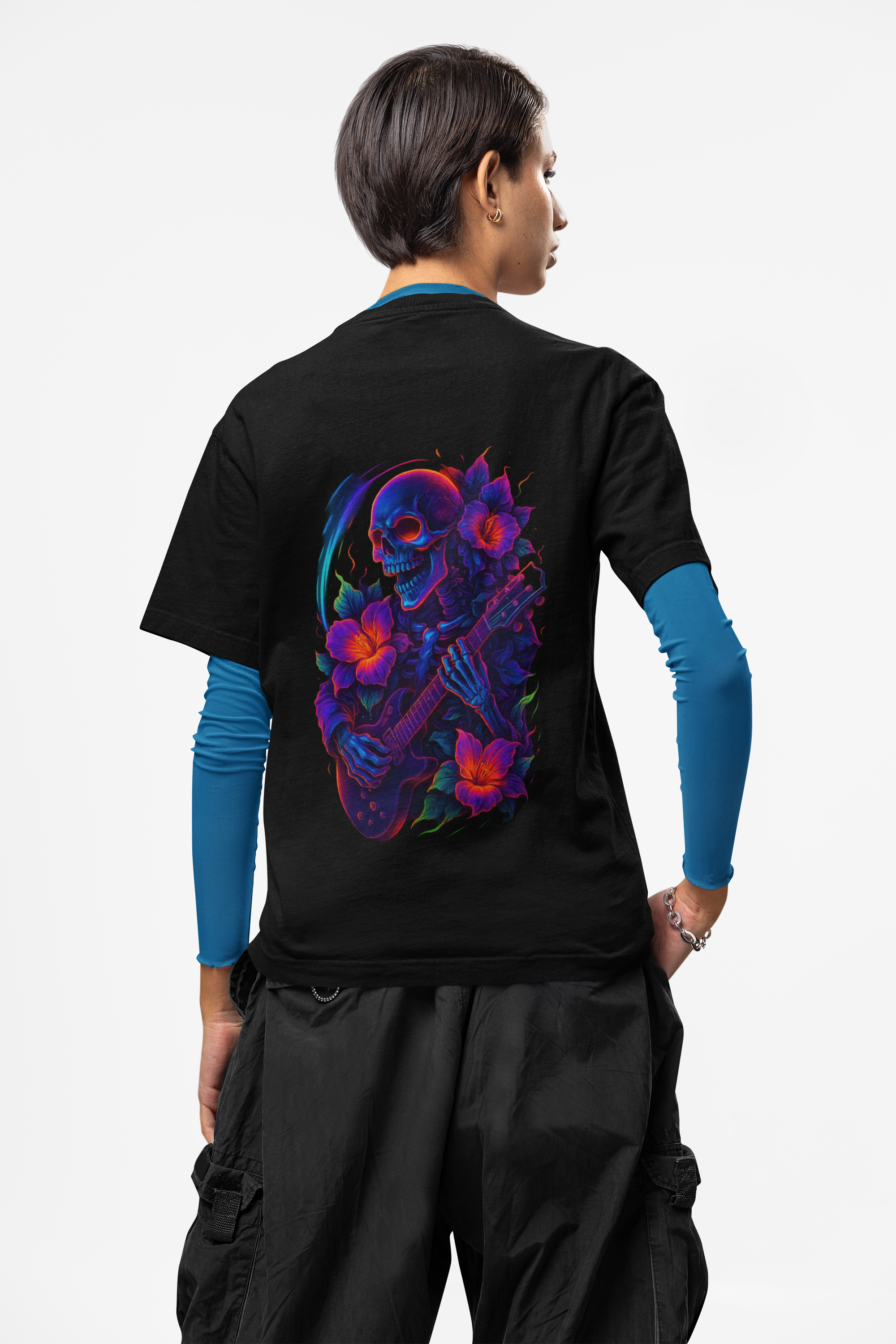 Image of Dinos #006 | Neon Graffiti Streetwear Tee | Oversized Urban Glow T-Shirt | Limited Edition Drop 1/1 | Unisex Fashion Statement - DINOS FASHION