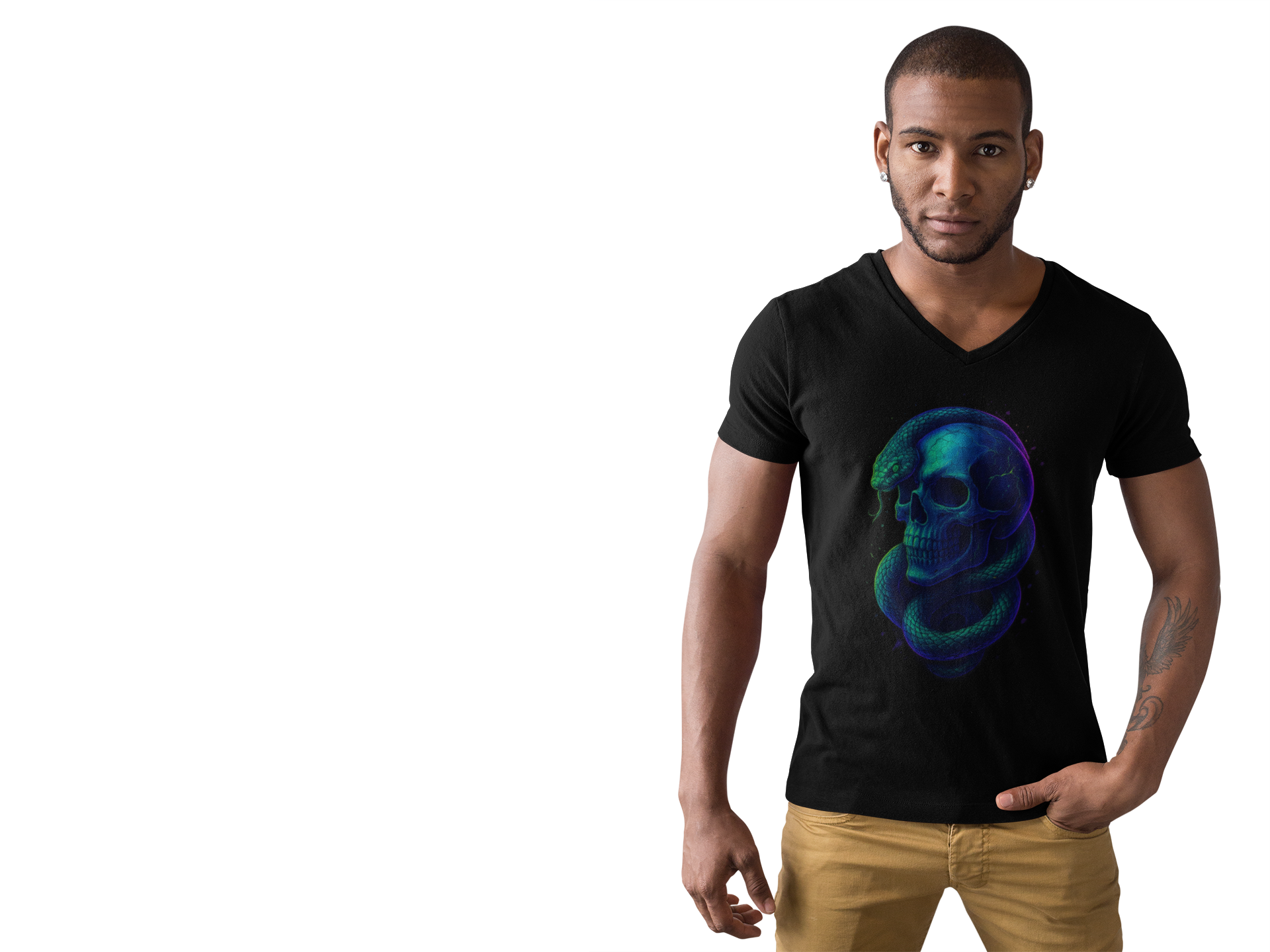 Electric Skull Storm Tee #007 | Oversized Unisex T-Shirt | Streetwear Graffiti Vibes | Neon Glow Art Drop | Dinos Fashion Limited Edition - DINOS FASHION