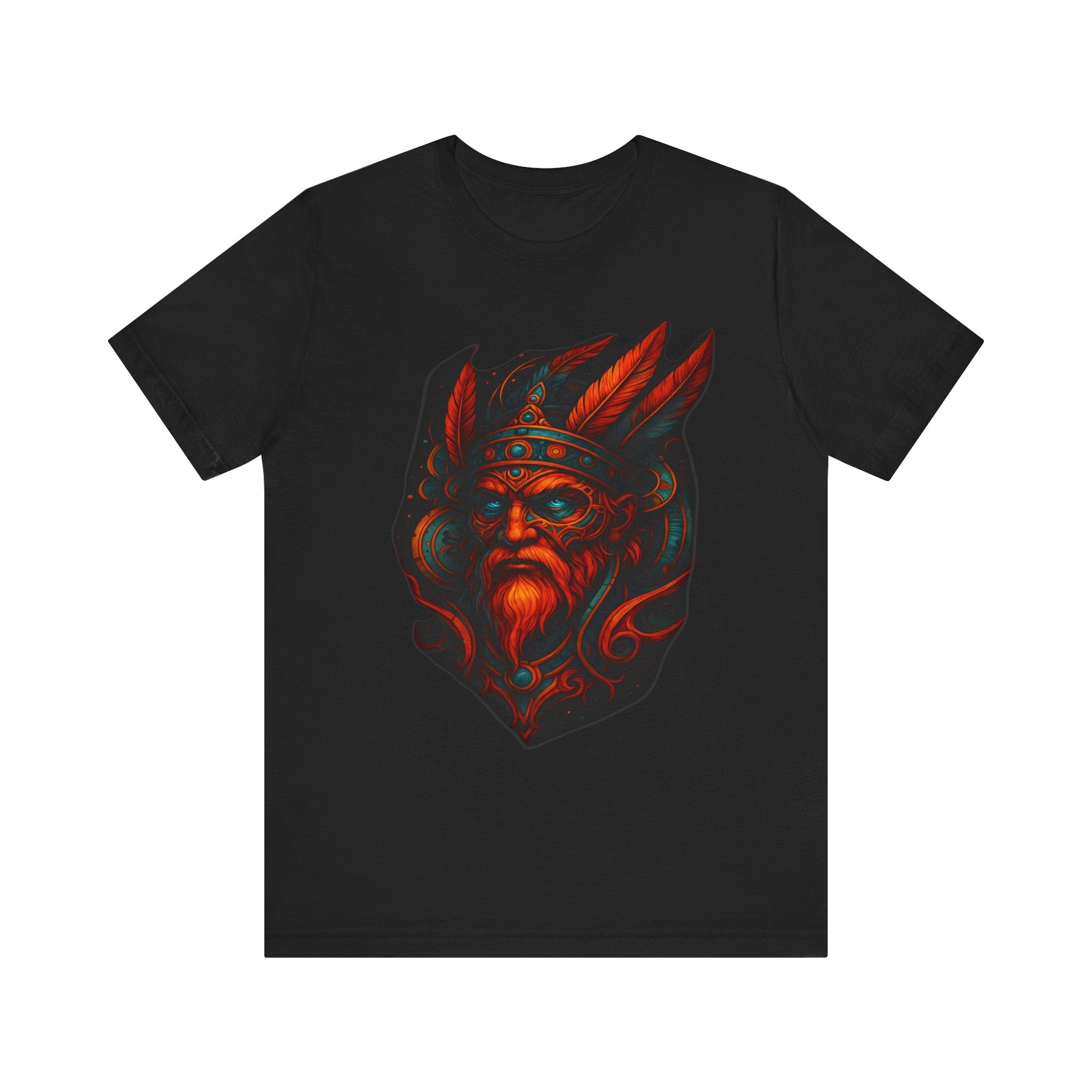 Image of Viking Warrior Graphic Tee, Unisex Jersey T-Shirt, Norse Mythology Shirt, Casual Wear, Gift for Men and Women - DINOS FASHION