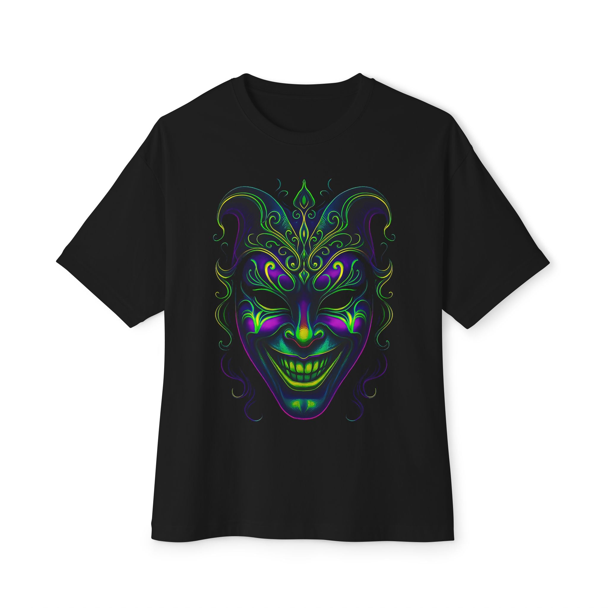 Image of DINOS MASK Oversized Unisex T-Shirt | Bold Graphic Streetwear Tee | Festival & Casual Wear - DINOS FASHION