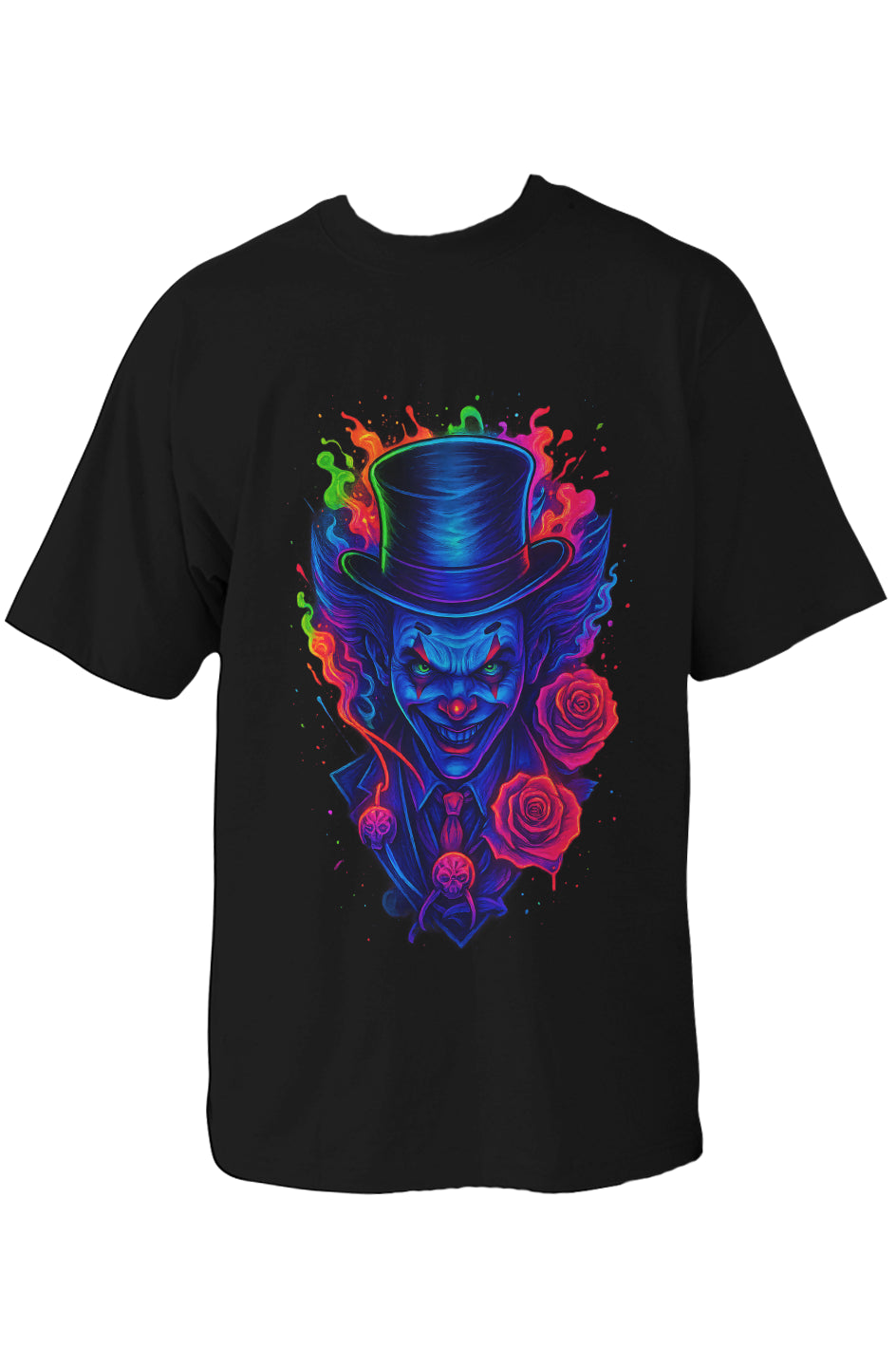 Dinos “Neon Clown” Oversized Heavyweight Streetwear T-Shirt | 100% Cotton | Premium DTF Print - DINOS FASHION