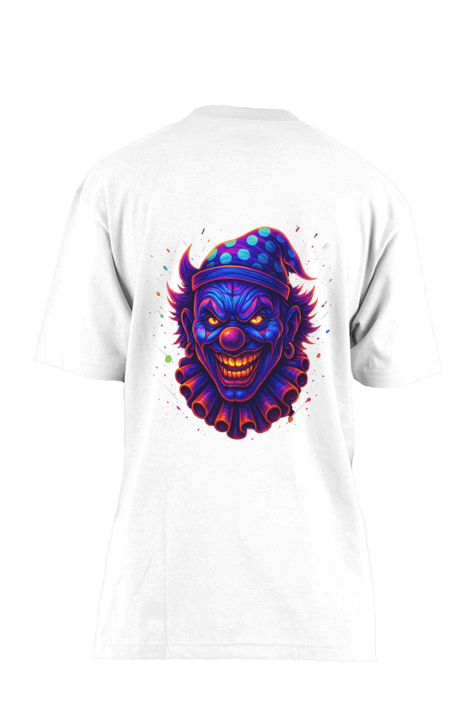 Image of Dinos “Neon Madness” Oversized T-Shirt | Evil Clown Glow Design | Premium 100% Cotton Cyber Streetwear - DINOS FASHION
