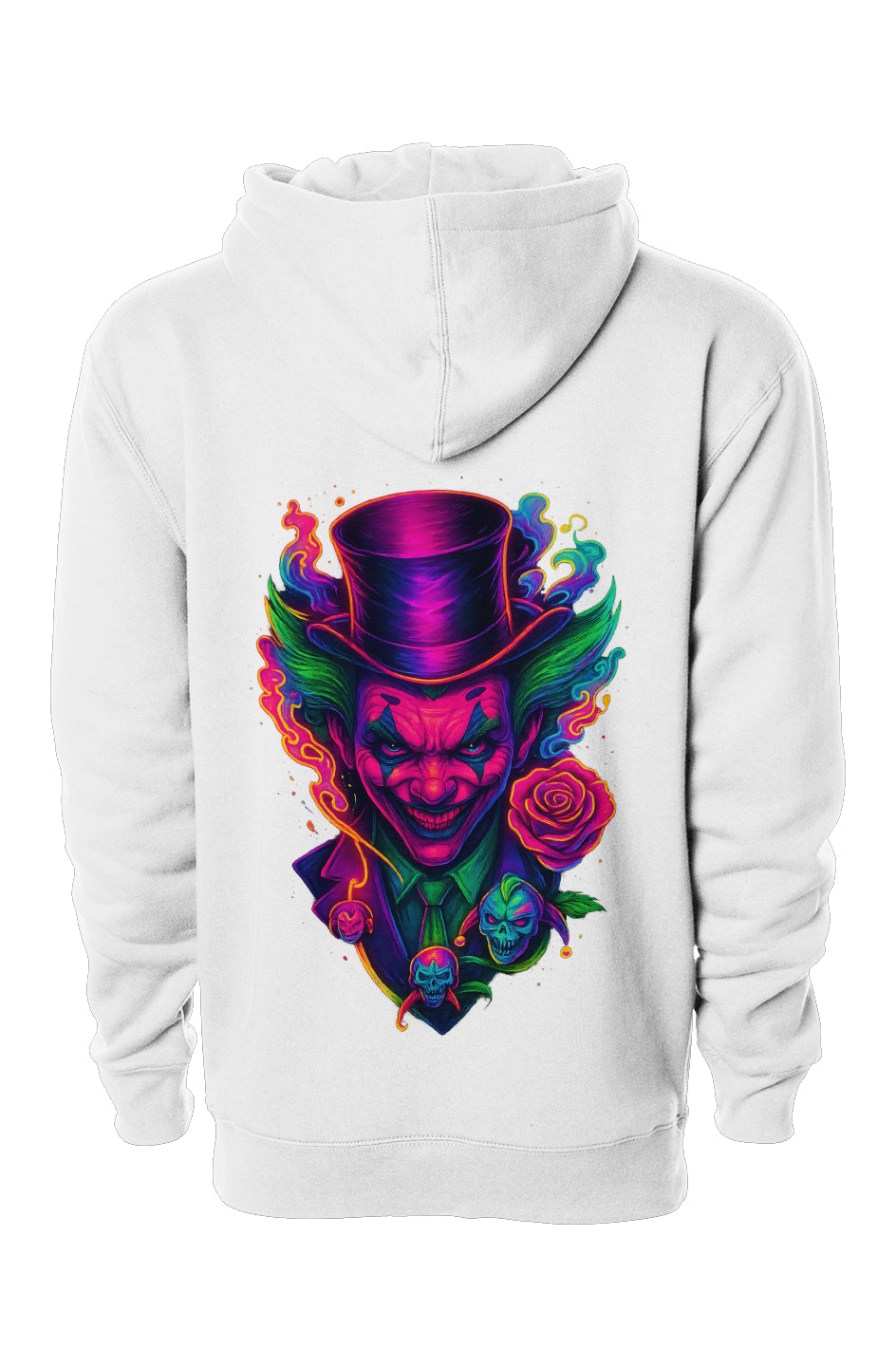 Image of Dinos “Psycho Joker” Oversized Hoodie | One-of-One Premium Streetwear | Neon Glow DTF Print - DINOS FASHION