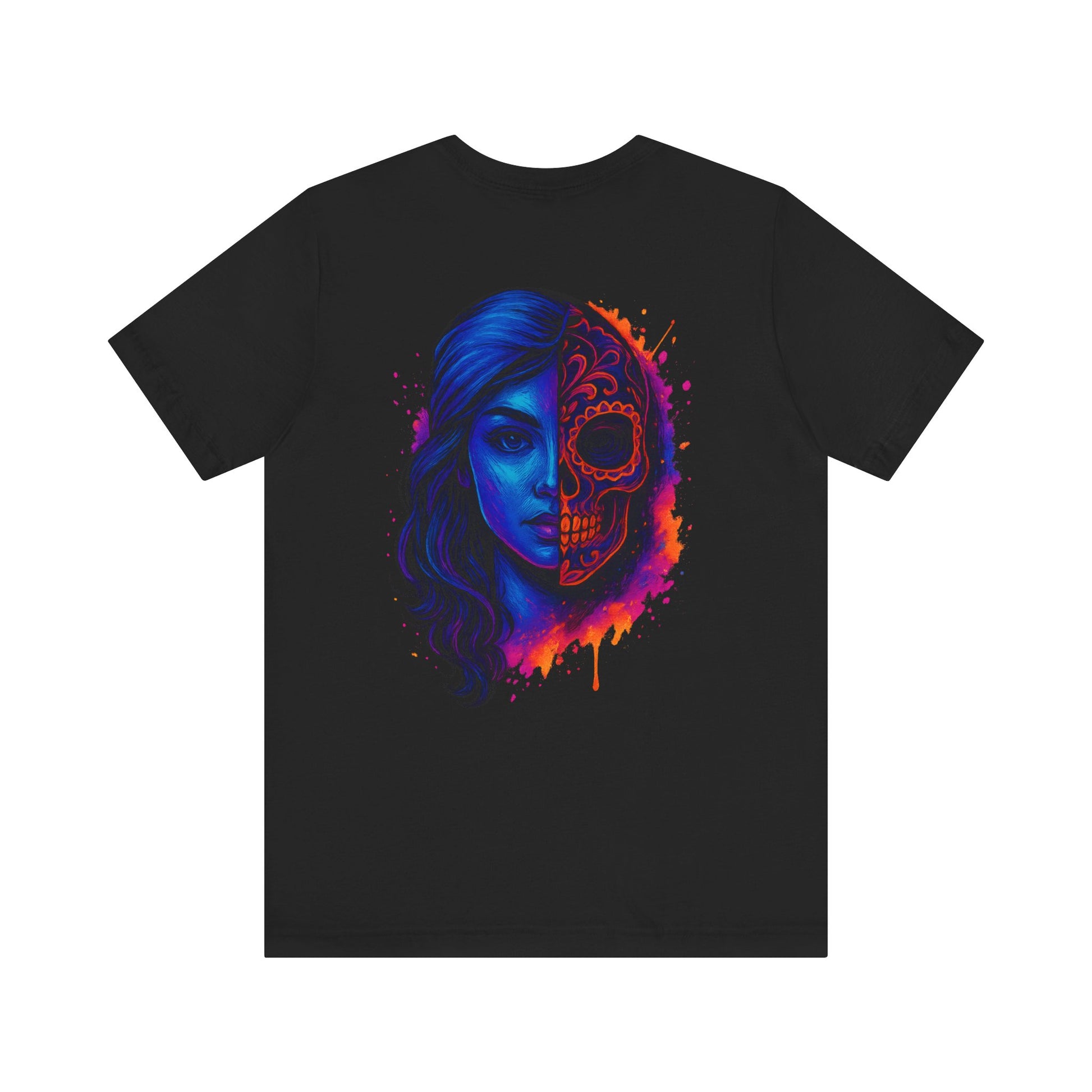 Neon Skull Graphic T-Shirt | Unisex Classic Fit Tee | Vibrant Streetwear | Bold Art Design | Festival Shirt | Gift for Art Lovers - DINOS FASHION