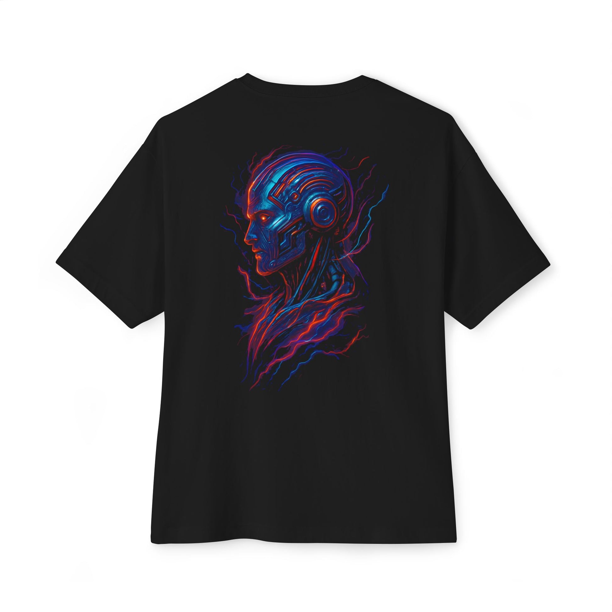 DINOS Futuristic Graphic Tee, Unisex Graphic T-Shirt, Oversized Style, Casual Wear, Gift for Tech Lovers, Streetwear - DINOS FASHION