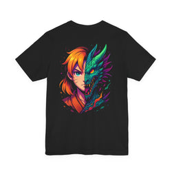 Image of DINOS Anime Dragon Graphic T-Shirt | Regular Fit Unisex Tee | Japanese Manga Streetwear Shirt