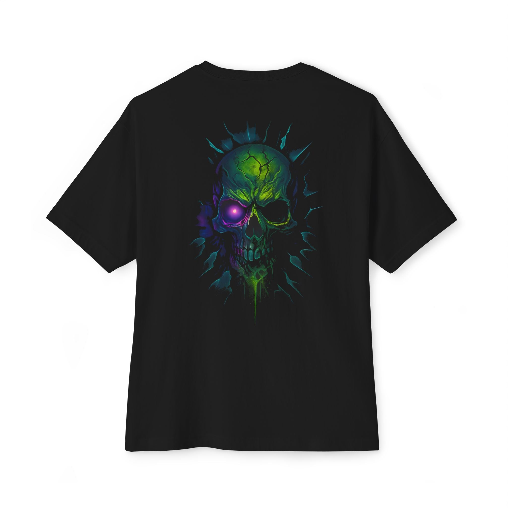 Image of DINOS Chicface Oversized Unisex T-Shirt | Gothic Skull Art Streetwear Tee - DINOS FASHION