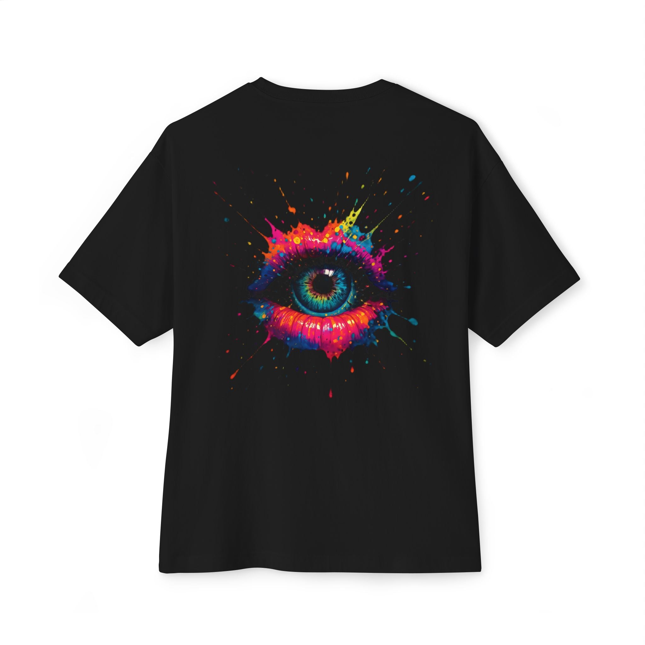 Image of Colorful Eye Graphic T-Shirt | Unisex Oversized Tee | Streetwear Fashion Top | Artistic Statement Shirt | Gift for Art Lovers - DINOS FASHION