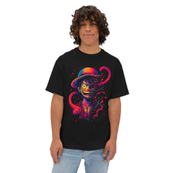 Image of DINOS ANIMY OVERSIZE Unisex T-Shirt – Male Model Front View