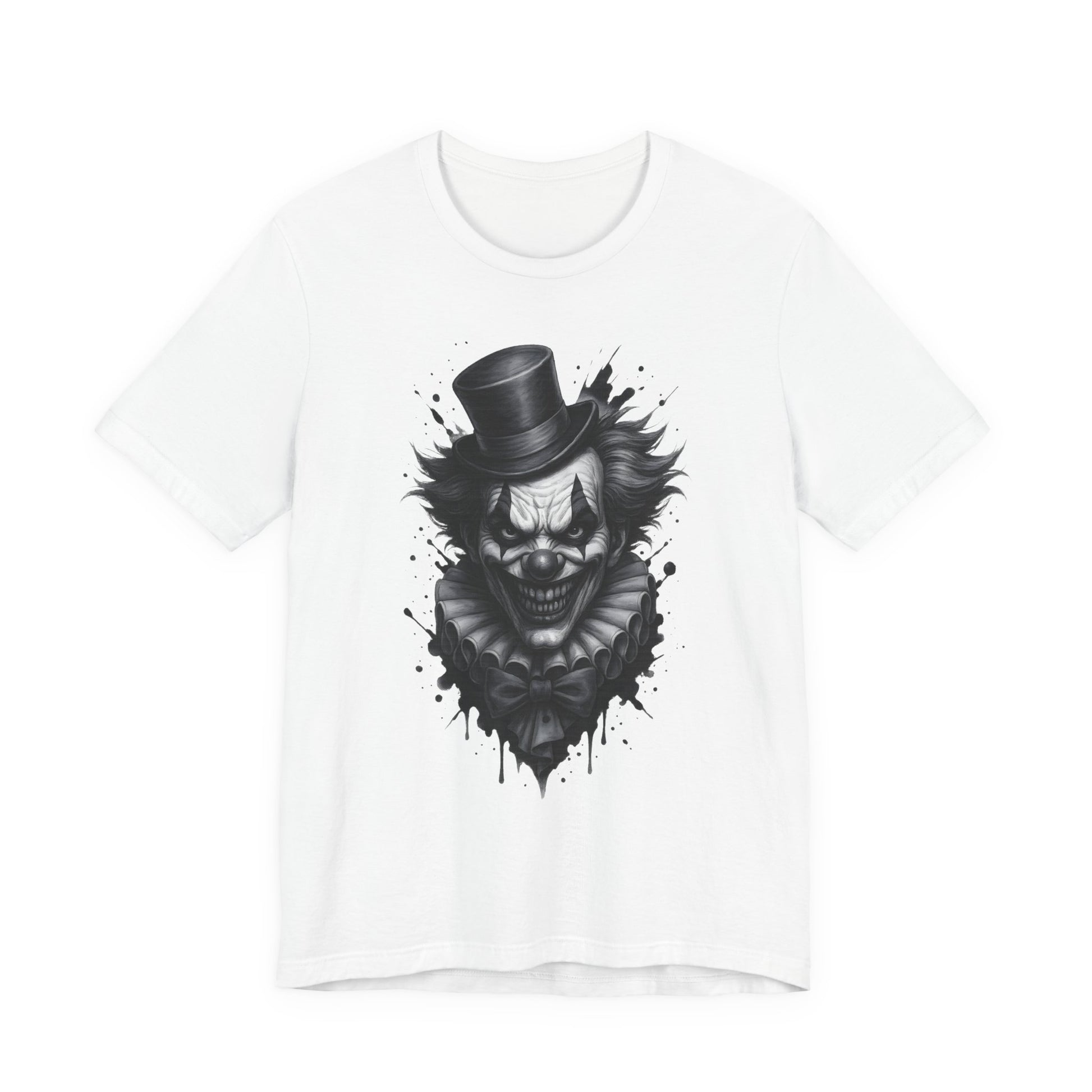 Creepy Clown Graphic Tee | Unisex Halloween Shirt | Horror Fan Apparel | Spooky Costume Top | Unique Gift for Him or Her - DINOS FASHION