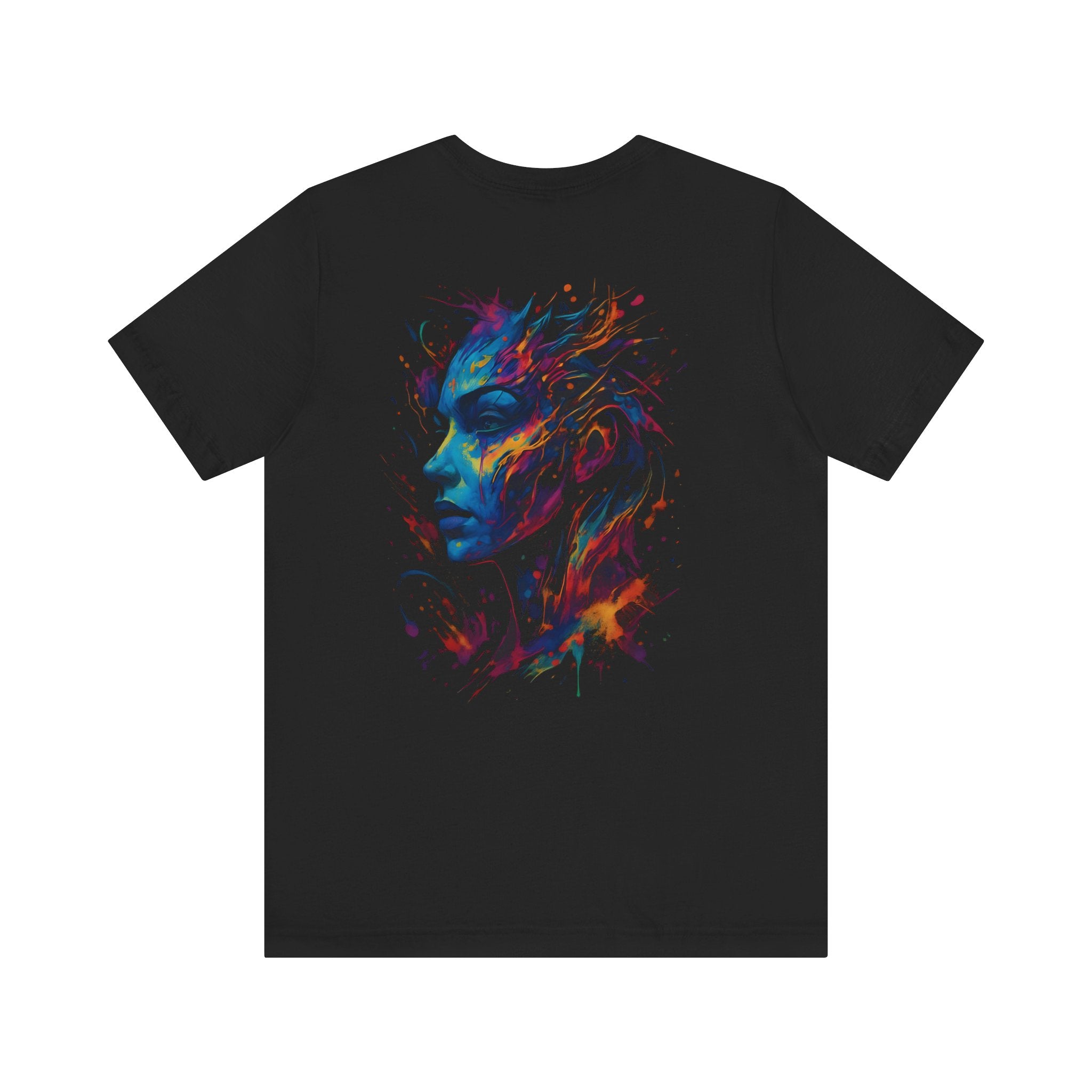 Image of DINOS Vibrant Art T-Shirt | Regular Fit Unisex Graphic Tee | Artistic Neon Streetwear Shirt - DINOS FASHION