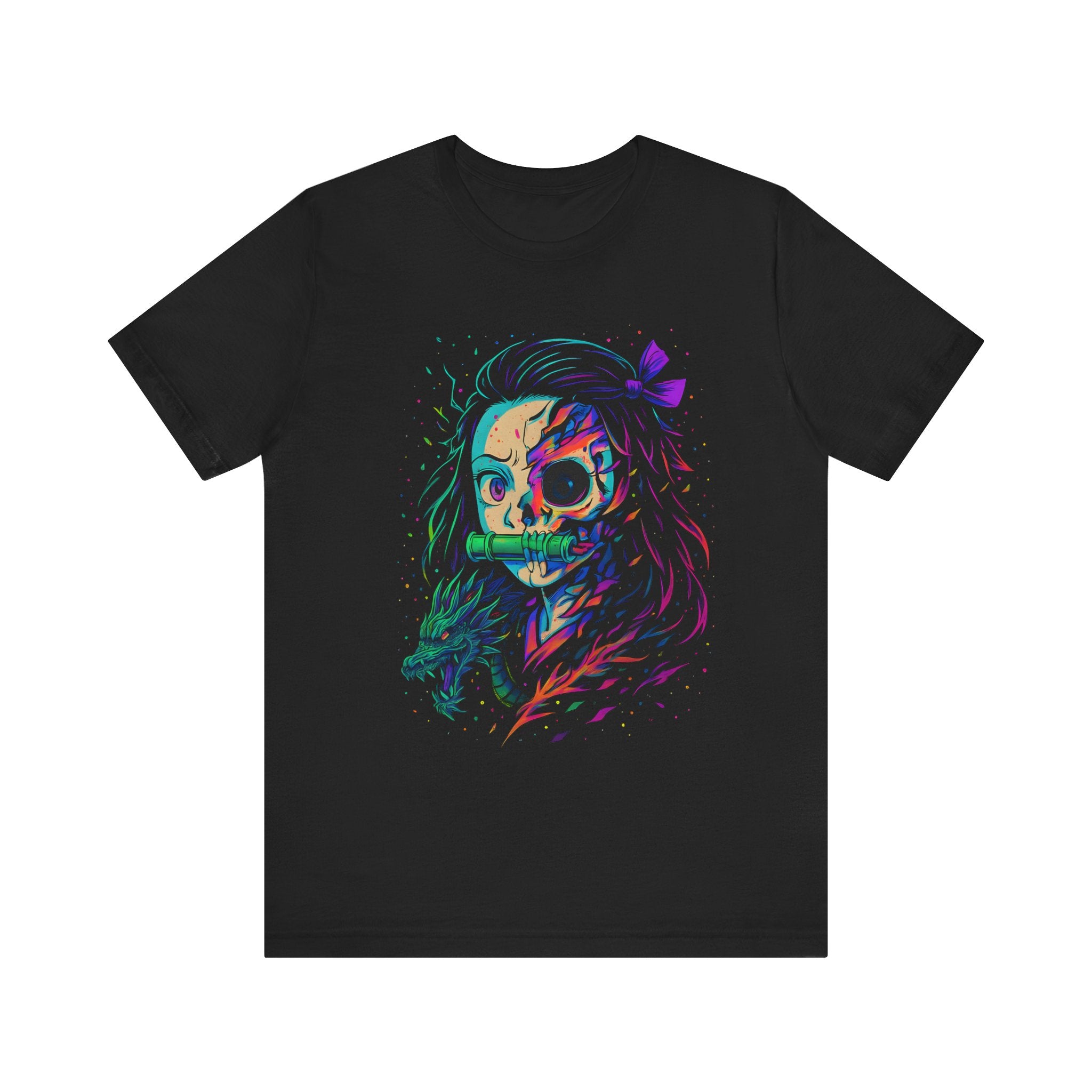 Image of Dinos Anime Skull Tee | Vibrant Unisex Graphic Shirt - DINOS FASHION