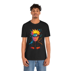 Image of DINOS ANIME STYLE Unisex T-Shirt – Male Model Front View