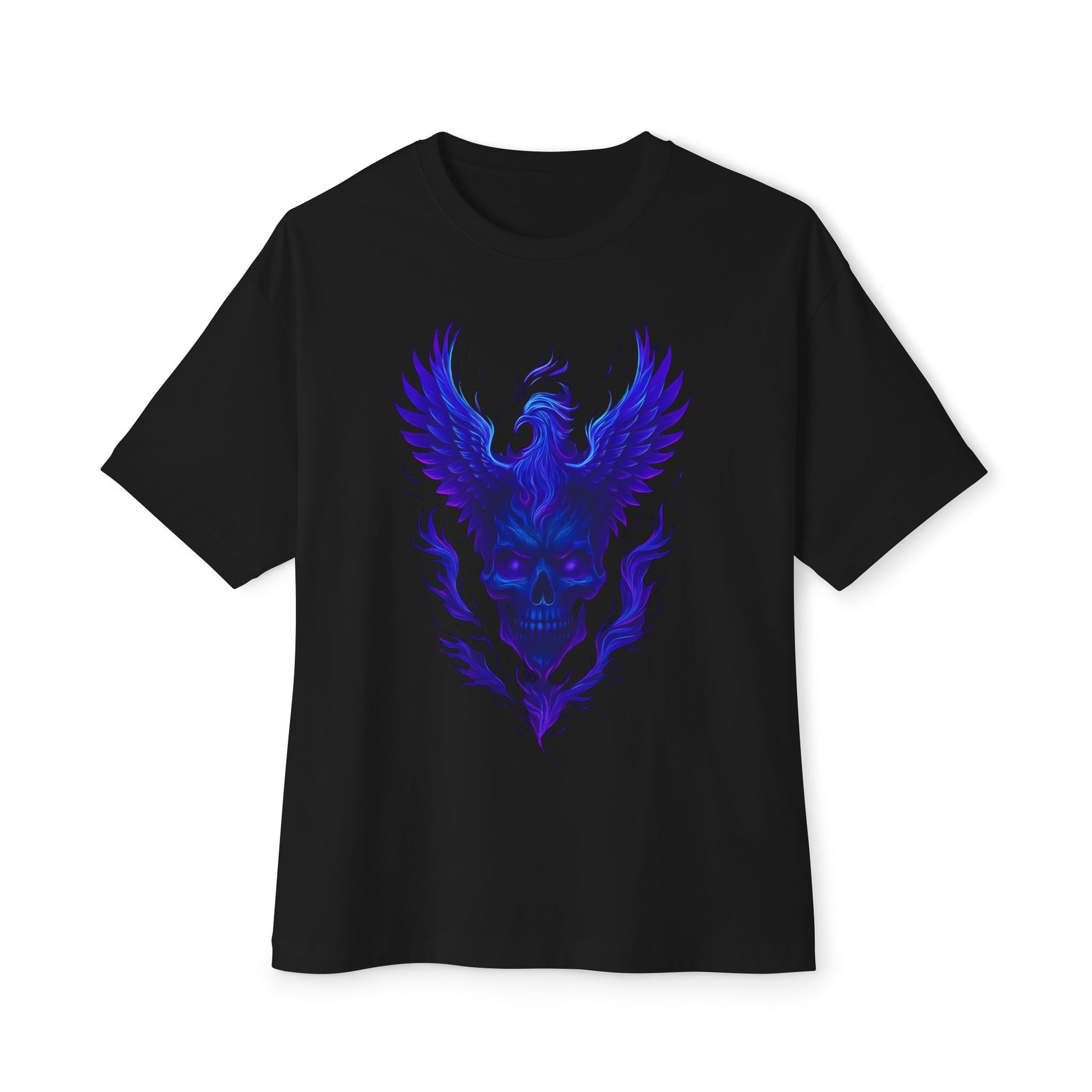 Mystical Phoenix Graphic Tee - Unisex Oversized Boxy Tee, Gothic Shirt, Fantasy Apparel, Unique Gift, Music Festival Wear - DINOS FASHION