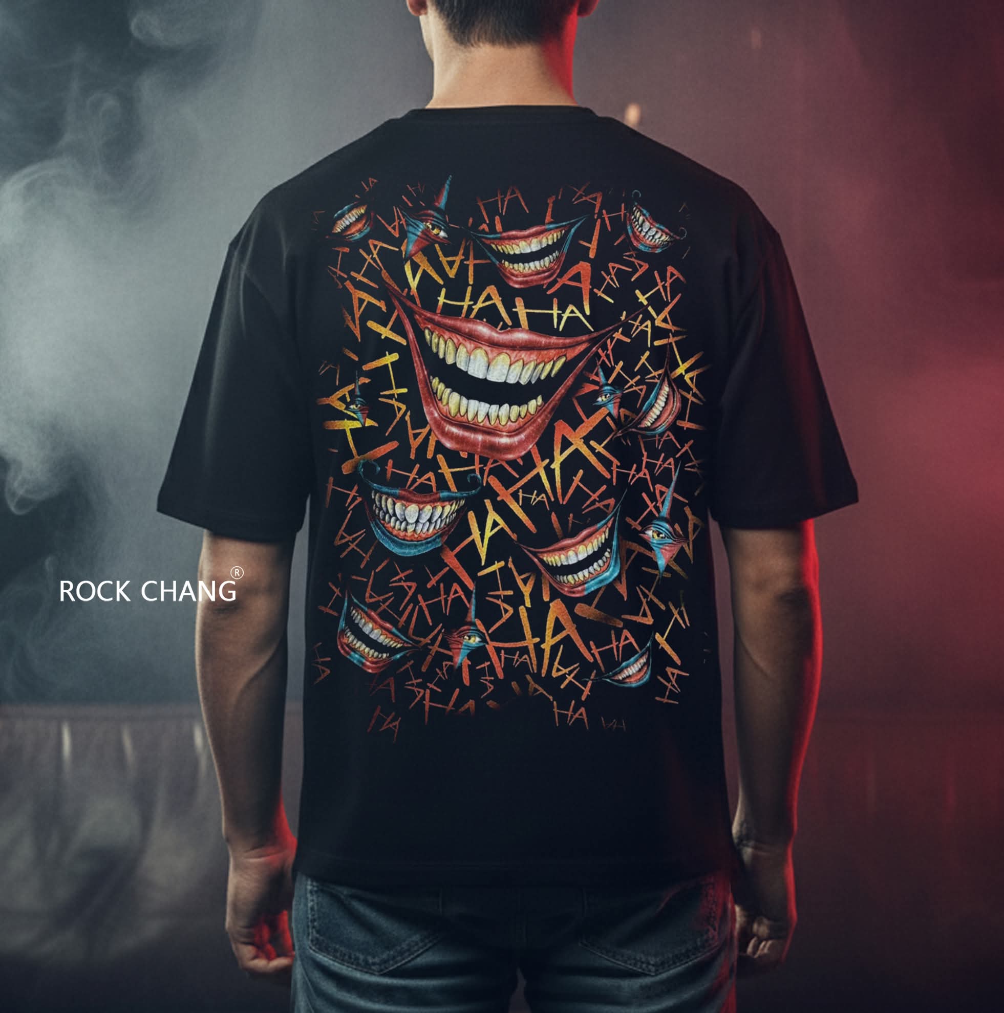 Rock Chang Evil Grin – Exclusive Limited Edition Premium Oversized Tee | Dinos One-of-One Collection - DINOS FASHION