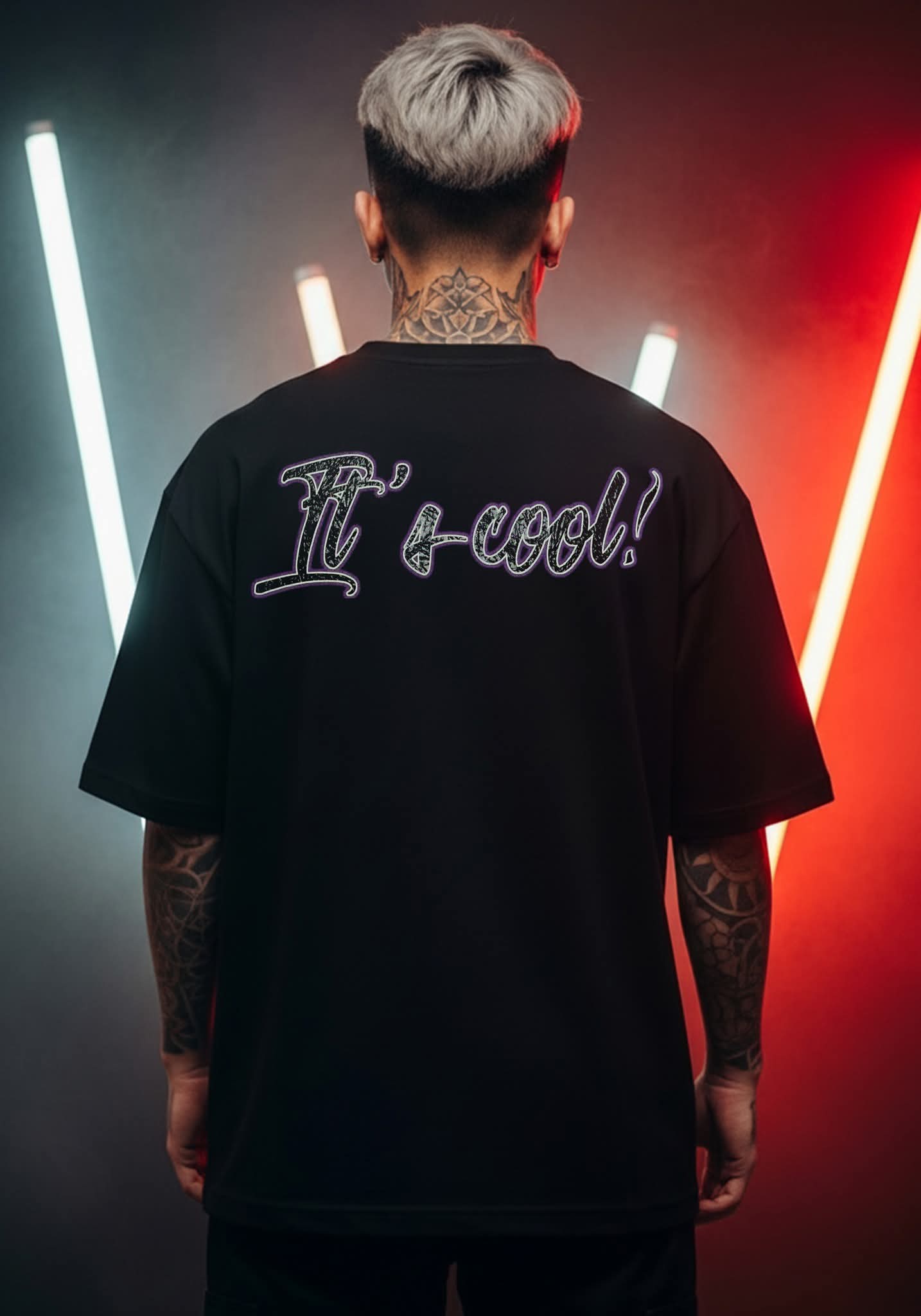 Image of Rock Chang Sugar Skull – Vivid Floral Limited Edition Premium Oversized Tee | Dinos One-of-One Collection - DINOS FASHION