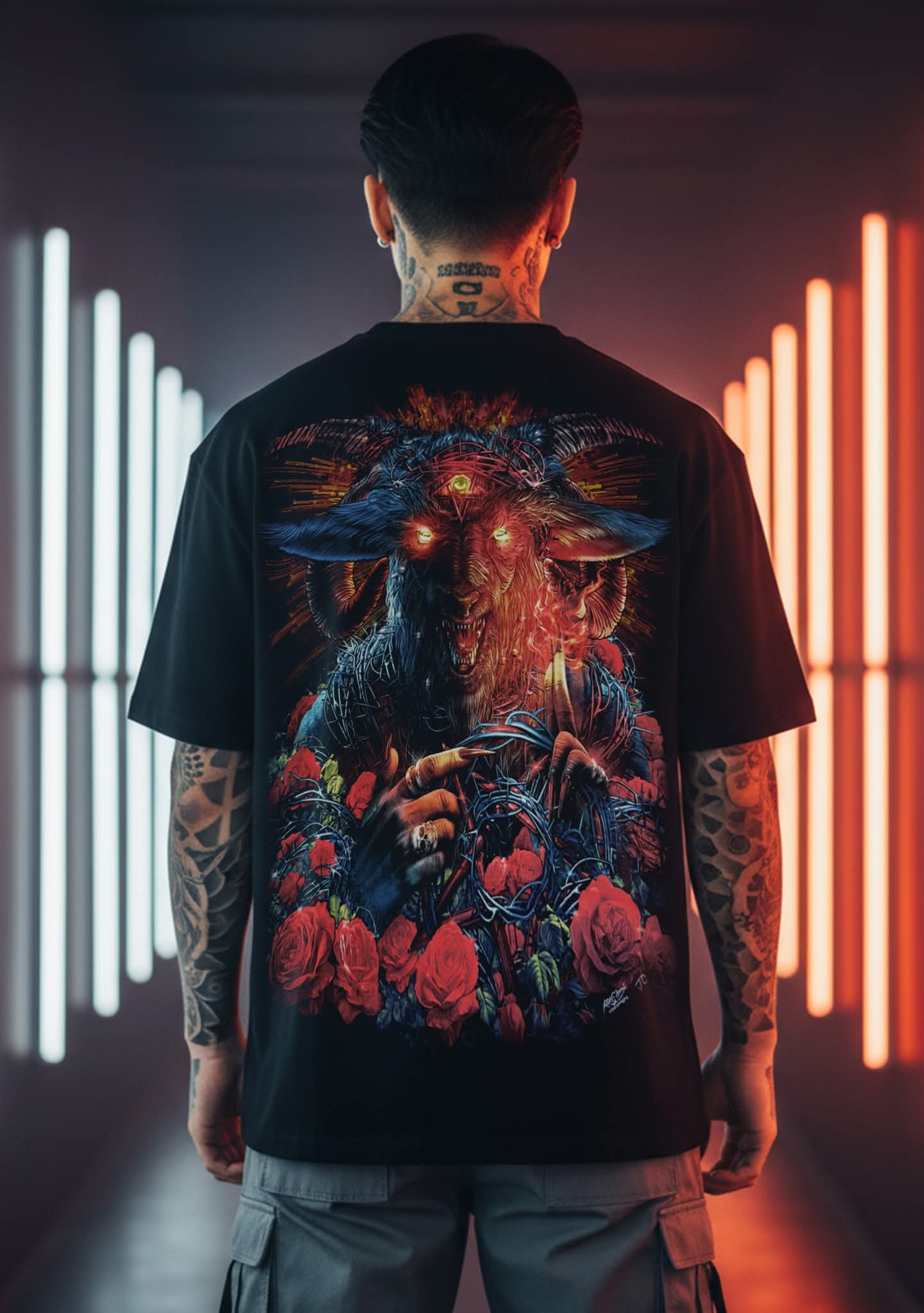 Rock Chang Infernal Goat – Limited Edition Premium Oversized Tee | Dinos One-of-One Collection - DINOS FASHION