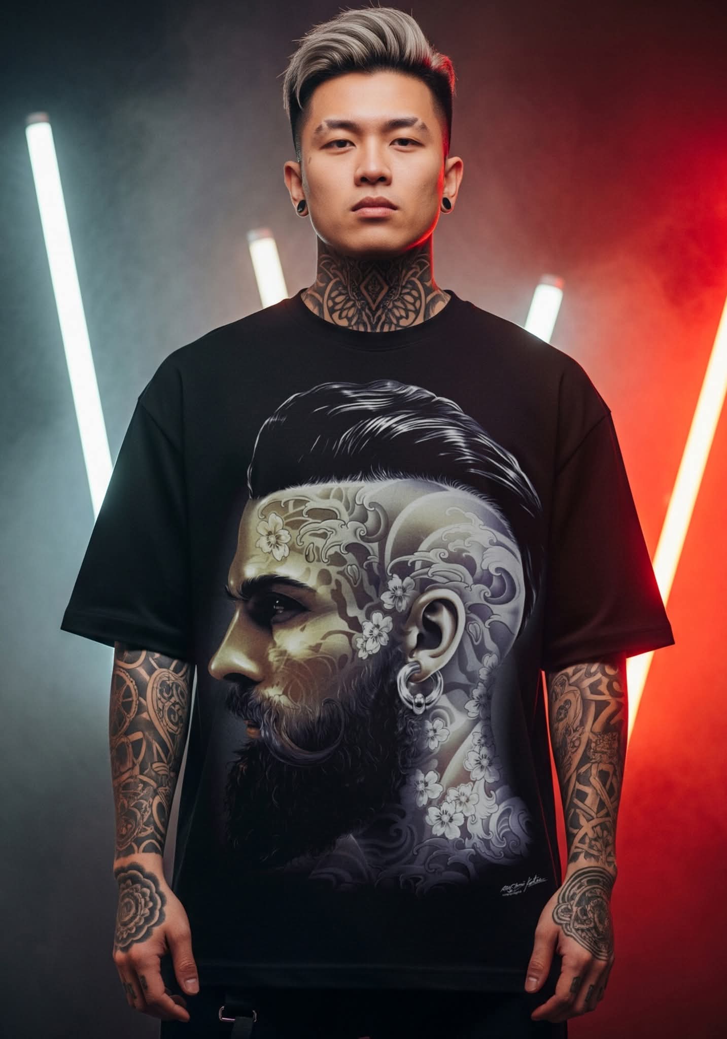Rock Chang Inked Gentleman – Limited Edition Premium Oversized Tee | Dinos One-of-One Collection - DINOS FASHION