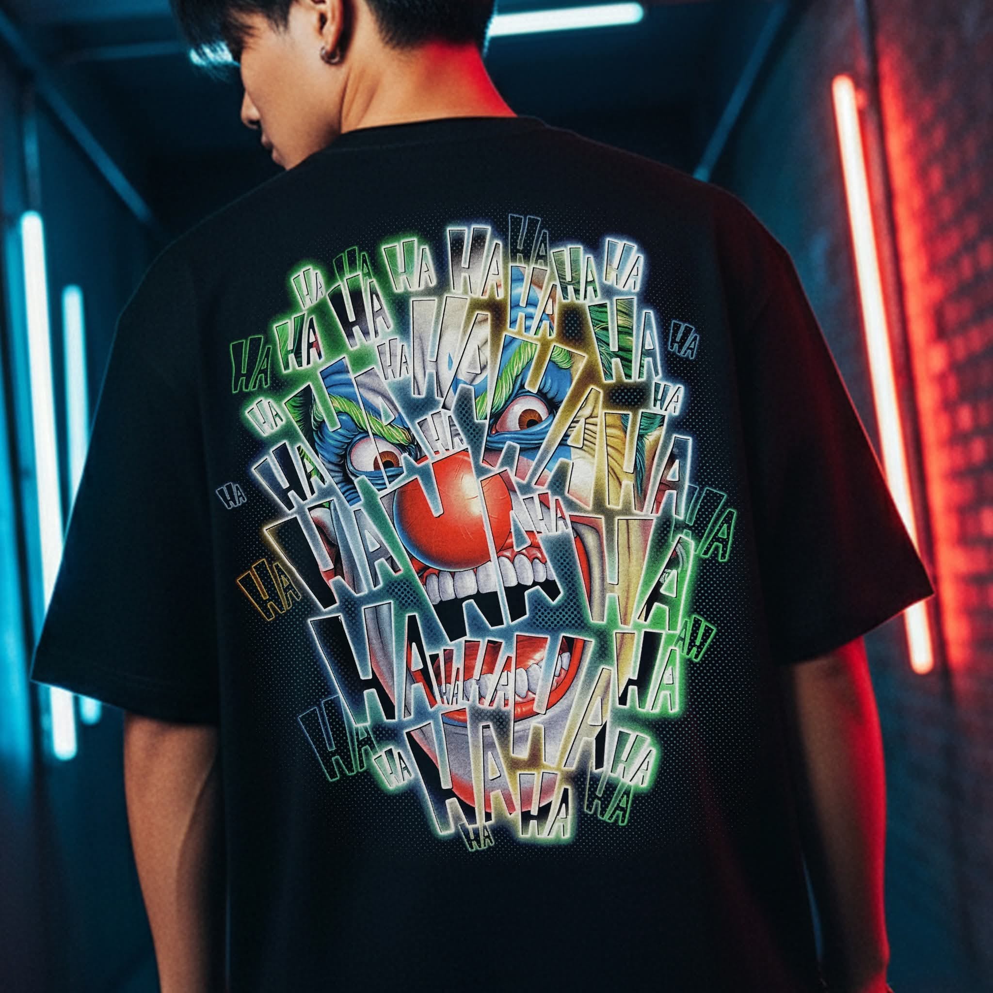 Image of Rock Chang Mad Jester – Limited Edition Premium Oversized Tee | Dinos One-of-One Collection - DINOS FASHION