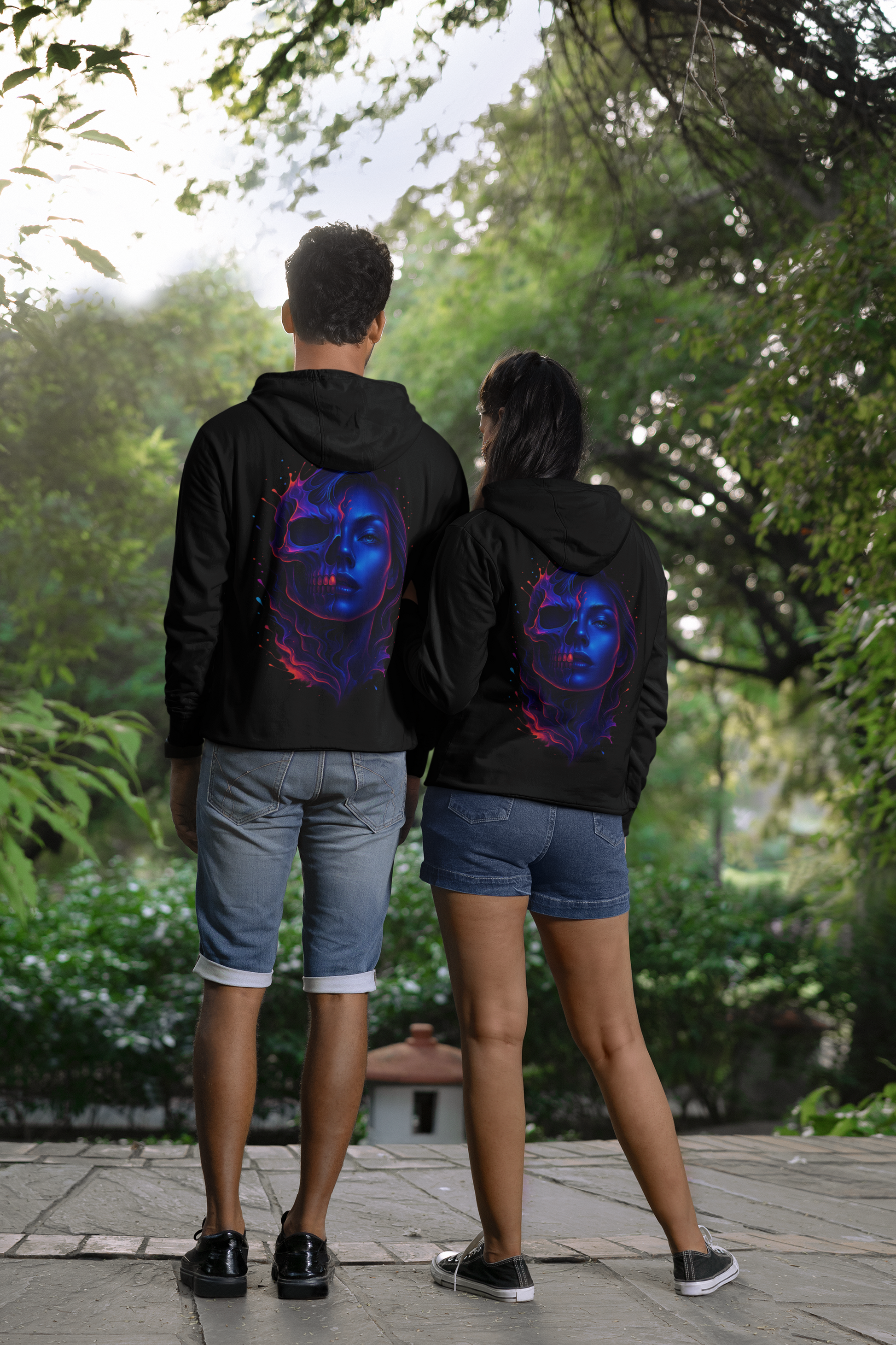Blue Flame Skull – One-of-One Premium Hoodie | Dinos Fashion - DINOS FASHION