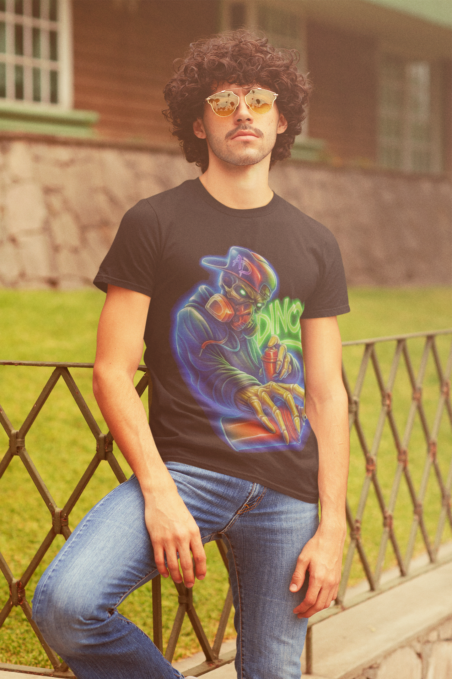 DINOS STYLE GRA OVERSIZE Unisex T-Shirt | Colorful Oversized Streetwear Tee